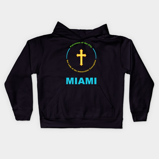 MIAMI PATRON SAINT Kids Hoodie by CITY PATRON SAINTS